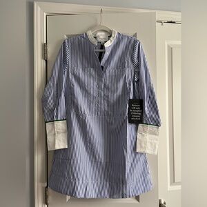 Tuckernuck Pomander Place Blue and White Striped Shirt Dress